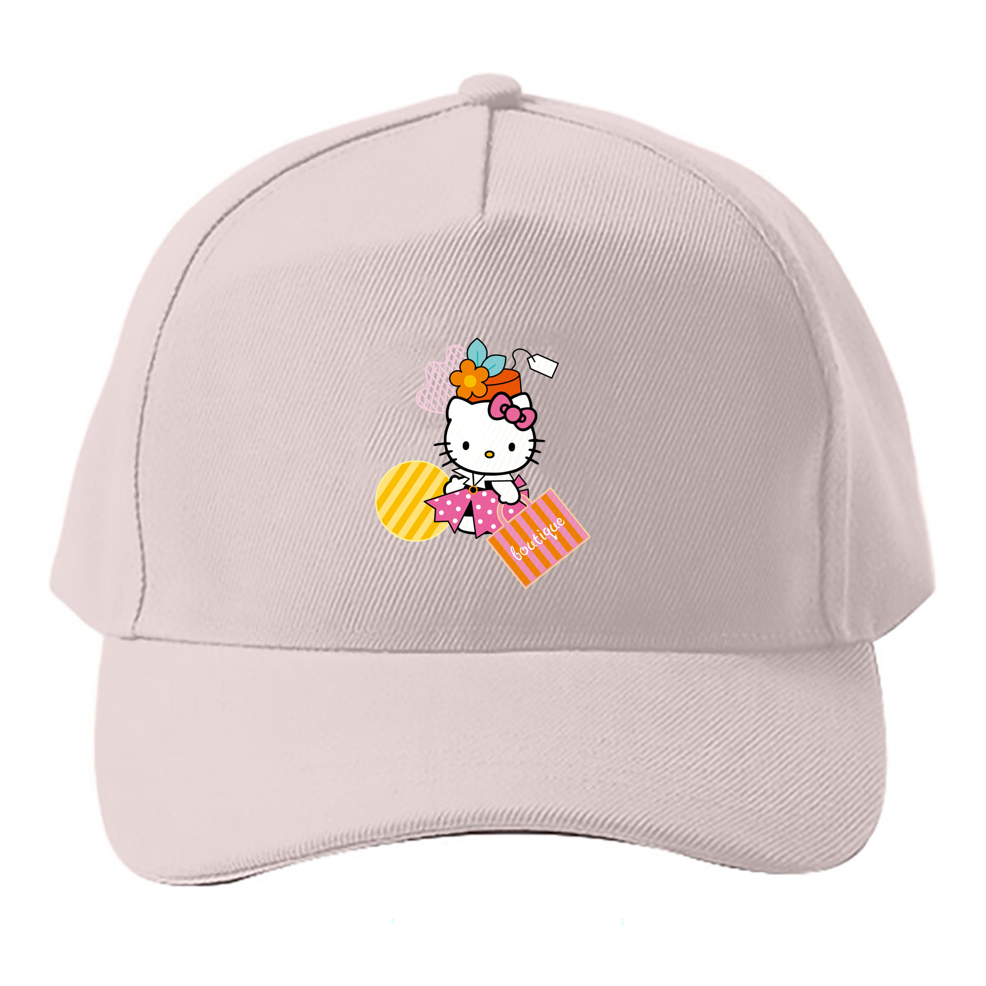（画像用） Hello Kitty ハローキティ ベースボールキャップ 綿100％ 男女兼用 帽子 スポーツ